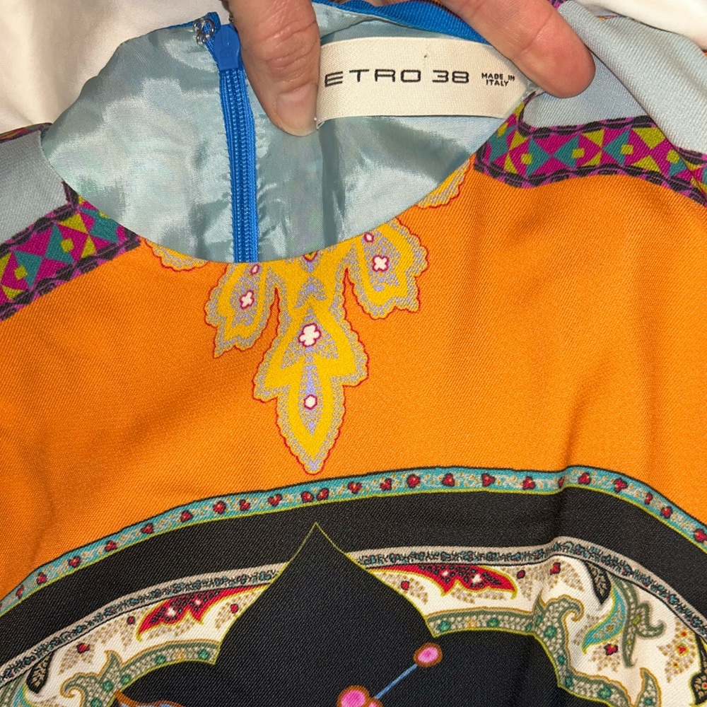 Etro Multicolor Floral Mini Dress - Picture 8 of 9